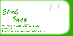 elek vacz business card